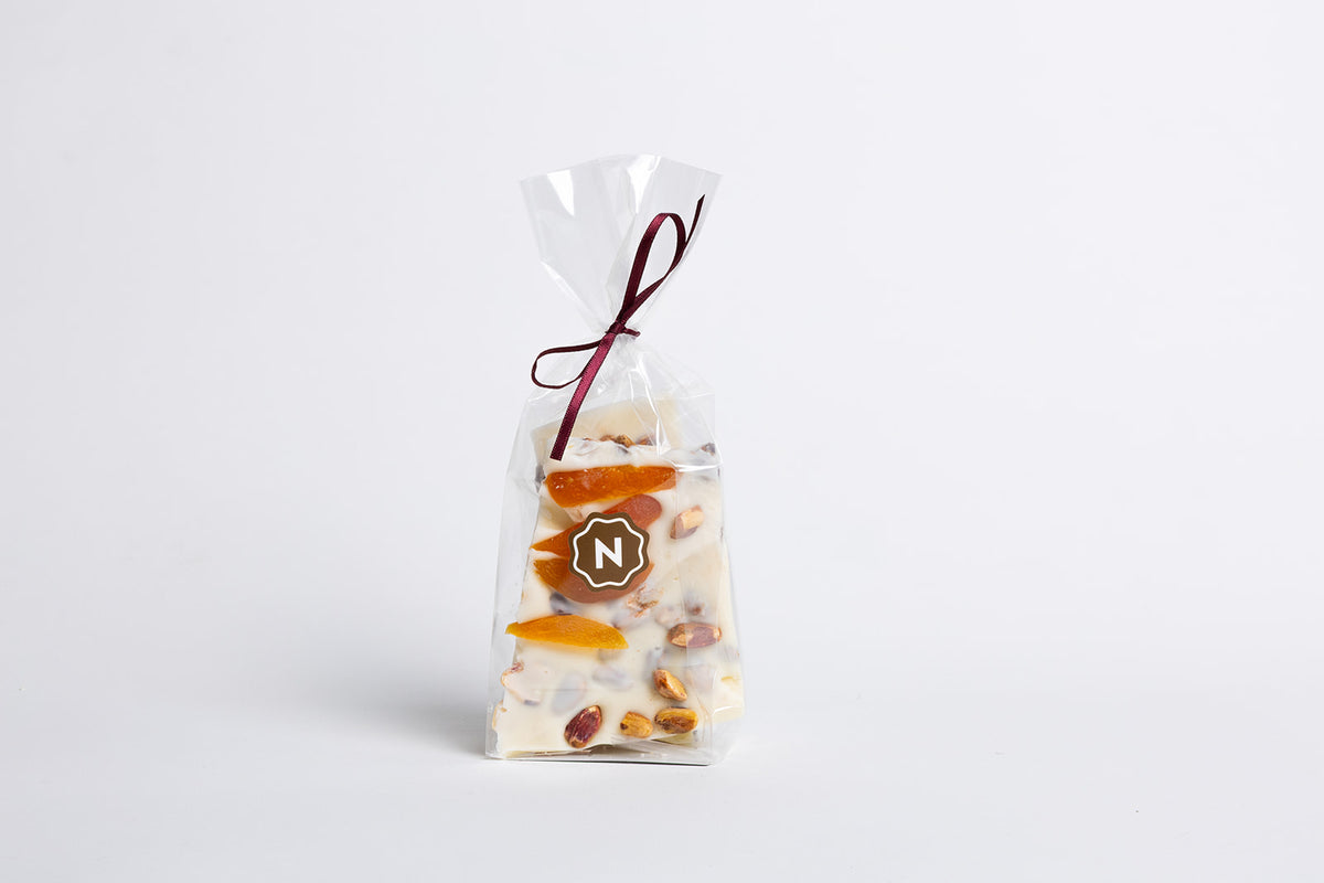 White Chocolate Bark with Apricots and Pistachios