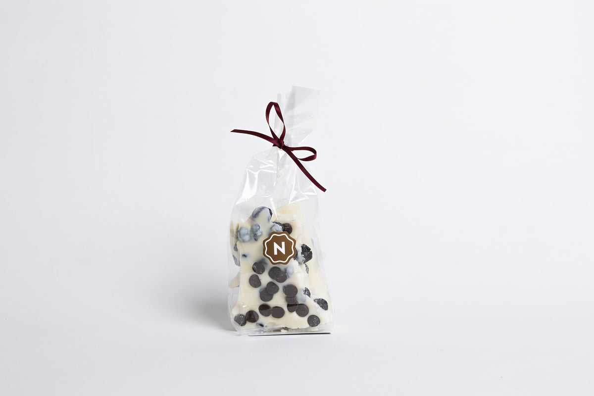 White Chocolate Bark with Blueberries and Chocolate Chips